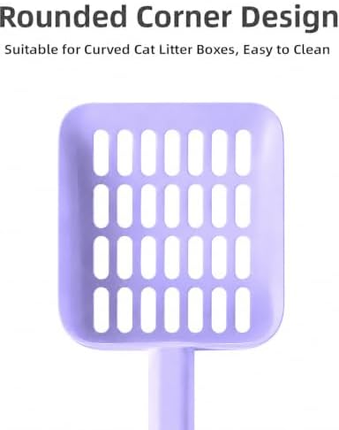 Cat Pooper Scooper, 2 in 1 Cat Litter Scoop with Holder Stand Cat Accessories Cat Supplies Kitty Litter Scoop Heavy Duty and Easy Clean Purple - Image 5