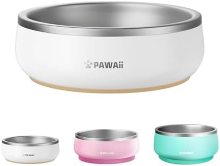 Pawaii Small Dog Bowl, 12 oz Stainless Steel Food and Water Bowl, 1 Pack by Pawaii