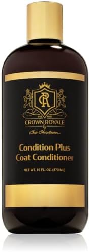 Crown Royale Condition Plus Dog Conditioner Concentrate, Add Needed Moisture, Keeps Coat from Matting, For Fine and Medium Coats, Made in USA, 16 oz by CrownRoyale