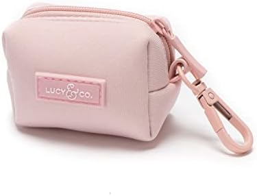 Lucy & Co. Rosewater Everyday Dog Poop Bag Holder - Cute Designer Pet Waste Bag Dispenser, One Size, Solid Light Pink by LucyCo