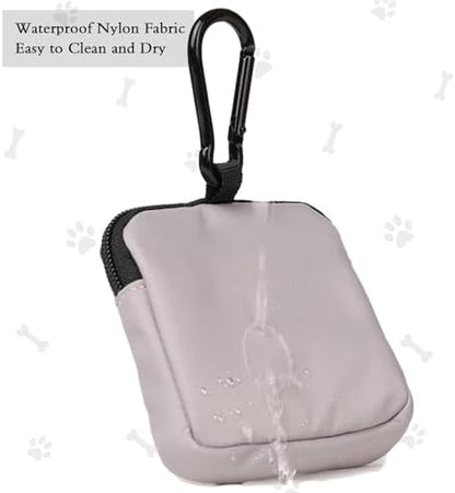 2 PCS Waterproof Small Dog Treat Bag for Leash, Hands Free Dog Walking Bag with Carabiner, Dog Poop Bag Holder for Pet Puppy Travel or Outdoor Use, Zipper Closure to Avoid Spilling - Image 6