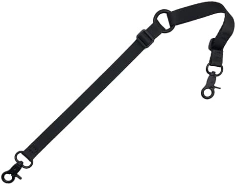 Double Headed Hook pet Safety Nylon 2-Way Coupler with Nickel-Plated Swivel Clip (DK0970-BLK-UP-1P) - Image 4