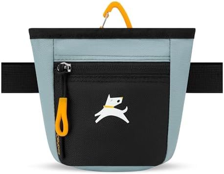 OllyDog, Goodie Treat Bag, Dog Treat Training Pouch | Magnetic Closure | 3 Ways to Wear | Hands-Free Waist Belt | Water-Resistant Recycled Vegan Fabric (St. Lucia) by OllyDog