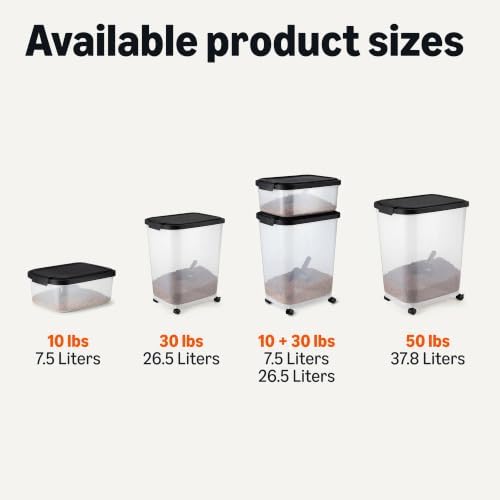 Amazon Basics Pet Food Storage Container, BPA-Free, Detachable Scoop, Secure Seal, 10lbs - Image 5