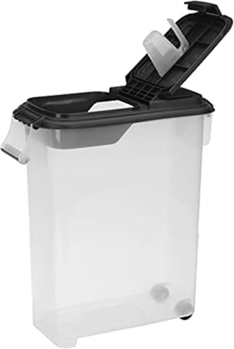 Buddeez Airtight Rolling Pet Food Storage Container, 50 Quart, with Scoop by Buddeez