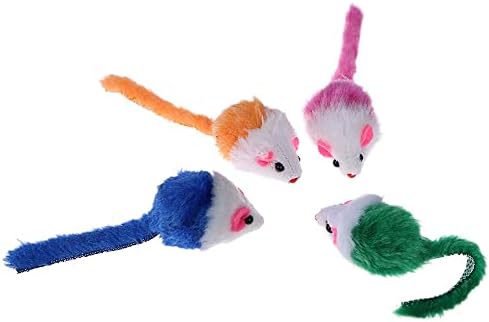 Cat Mouse Toys for Indoor Cats 12PCS, 5 Color Interactive Cat Toy Mice Catnip Toy for Cats, Fur Mouse Kitten Toy Mice Cat Feather Toys with Rattle Sounds (Mixed Color) - Image 6