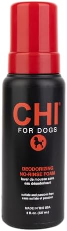 CHI for Dogs Deodorizing Waterless Foam Wash, Pump Bottle, 8 Oz by FaroukSystemsInc