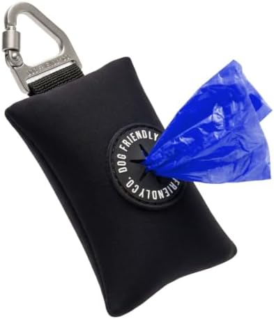 Dog Friendly Co. Poop Bag Holder for Leash, Doggie Waste Bag (Black) by DogFriendly