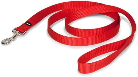 PetSafe Nylon Dog Leash - Strong, Durable, Traditional Style Leash with Easy to Use Bolt Snap - 1 in. x 6 ft., Red by PetSafe