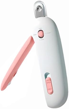 Adjustable Cat Nail Clipper to Avoid Excessive Cutting, Cat Nail Trimmer with Nail File, Pet Nail Clippers for Kitten Bunny Guinea Pig Rabbit Ferret (Pink) by Unknown