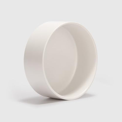 SPUNKYJUNKY 13.5OZ Ceramic Dog and Cat Bowl, Modern Cute Weighted Food Water Bowl for Replacement White (2 Pack) - Image 7