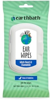 Earthbath Ear Wipes Witch Hazel & Chamomile 30 Wipes by earthbath