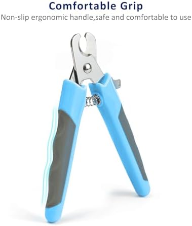 WePet Pet Nail Clippers U07.3, Professional Claw Trimmer, Scissor for Cats, Dogs, Puppies, Kittens, Hamsters, Rabbits and Small Animals, Sharp, Safe, M, Grey/Blue - Image 3