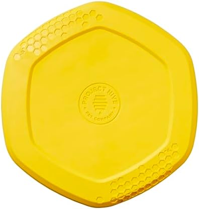 PROJECT HIVE ·PET COMPANY· Dog disc - Great for Fetch - Includes a Lick mat on Back - Floats in Water, Smooth Glide - Made in The USA (Unscented Yellow) by ProjectHivePetCompany