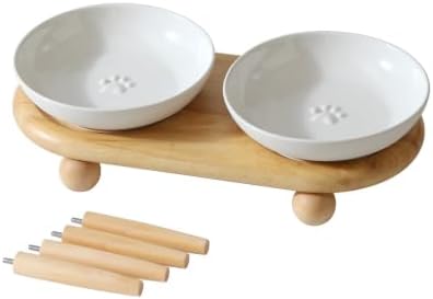 Havniva Elevated Cat Bowls, Cat Food and Water Bowl Set, Ceramic Cat Bowl by Havniva