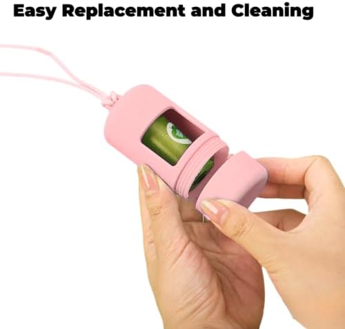 QMEAKMONY Dog Poop Bag Holder for Leashes Compact and Lightweight Poop Bag Dispenser Dog Waste Holder Easy Replacement and Cleaning (Pink) - Image 5