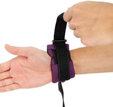 Gooby Ripstop Z Wrist Band Surfer Leash - Purple, 6 FT - Comfortable Hands Free Leash with Elastic Band for Small, Medium and Large Dogs