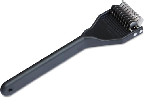 Mars Coat King Dematting Undercoat Grooming Rake Stripper Tool for Dogs and Cats, Stainless Steel with Plastic Handle, Made in Germany, 10-Blade Medium by MarsCoatKing