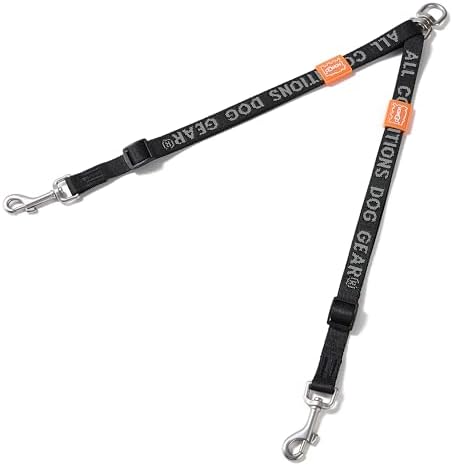 HOWGO Double Dog Leash,Tangle-Free 360 Swivel(Black, Std M-L Splitter) by HOWGO