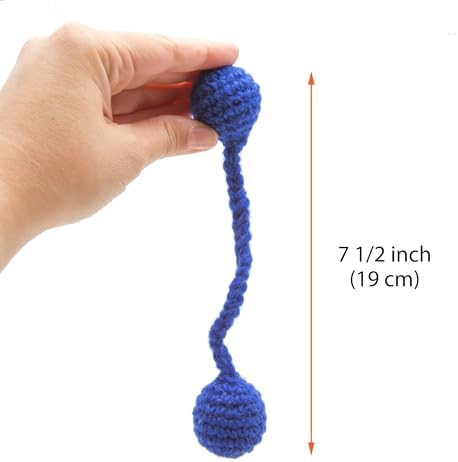 Glaciart One Catnip Wool Balls - Hanging Cat Toys for Indoor, 100% Natural Wool - Hanging or Sliding, Interactive Kitten Toy for Door Handles, Wall Hooks, Gift for Cats - Set of 3 - Image 5