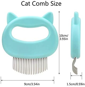 3 Pcs Cat Dog Comb Pet Hair Grooming Massage Comb, Cat Dog Hair Shedding Brush Pet Shell Comb for Removing Matted Tangled Fur and Loose Hair (Blue,Green, Pink) - Image 2