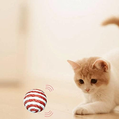6Pcs Cat Sisal Balls Toy Set - Sisal Rattle Balls with Woven Wool for Indoor Cats (Random Color) - Image 5