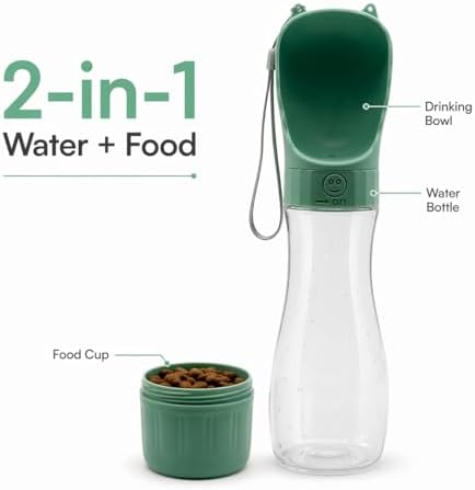 Portable Dog Water Bottle, Leak Proof Pet Water Dispenser for Walking, Travel, Hiking and Outdoor Use. Twist to Dispense Water. Twist Back to Lock in Spill proff. - Image 2