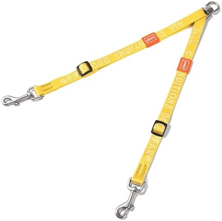 HOWGO Double Dog Leash,Tangle-Free 360 Swivel(Yellow, Std M-L Splitter) by HOWGO