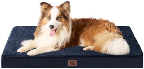 EHEYCIGA Orthopedic Dog Bed Large with Removable Washable Cover, 41IN Navy by EHEYCIGA