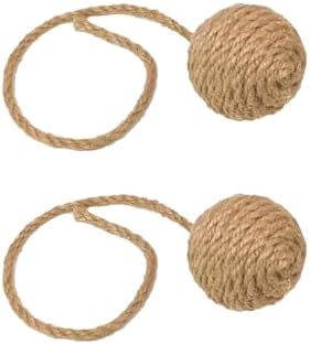 1.7in Cat Toy Ball Sisal Rope Wrapping Cat Rope Ball,2pcs by Unknown