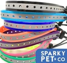 Replacement GPS eCollar with Adjustable Bungee, Multi-Hole Design, and Secure Toggle Closure for Small Dogs (Reflective Orange, Small Neck)