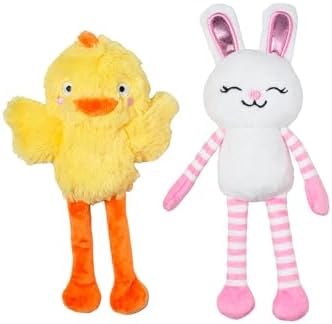 Fringe Studio Plush Dog Toy, 2 Pieces Set, Hoppy GO CLUCKY, Petshop Collection (312064) by FringeStudio