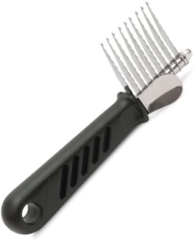 Jeffers Pet Grooming Comb for Detangling Mats and Knots for Dog and Cats – Stainless Steel Comb for Thick or Long Hair – Dematting Tool for Shedding, Undercoat, and Hair Removal - 9 Blade by Jeffers