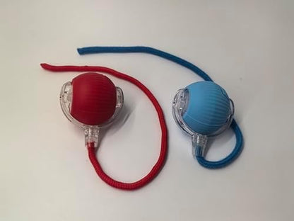 Interactive Cat Toys Ball for Indoor Cats, Automatic Self-Rolling, Motion-Activated, Bird Chirping Cats Dogs Ball Toy with Elastic Mesh Tail, Cat Enrichment Toys for Indoor Cats (Red+Blue) - Image 4