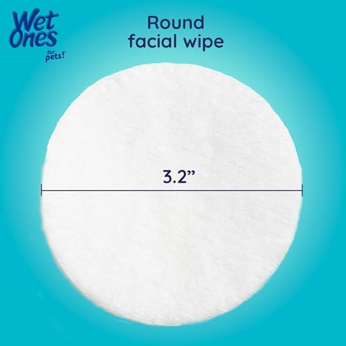 Wet Ones for Pets Hypoallergenic Face Cleansing Pads for Dogs, Fragrance Free - Small, Disposable Round Dog Face Cleaning Wipes, Extra Gentle, 50 Count (Pack of 2) - Image 5