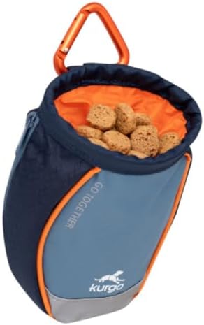 Kurgo Go Stuff It Dog Treat Bag, Training Treat Pouch Bag for Dogs, Treat Pouches for Pets, Hands-Free Pouch Waist, Reflective, Includes Carabiner, MOLLE-Compatible (Navy Blue) - Image 3