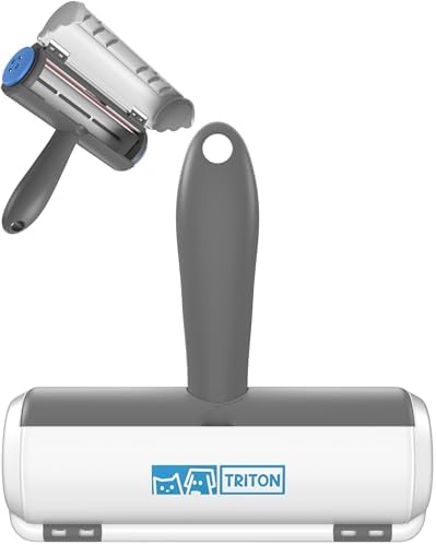 Triton Pet Hair Removal Tool w/Fur Trapping Compartment, Gray/White by Triton