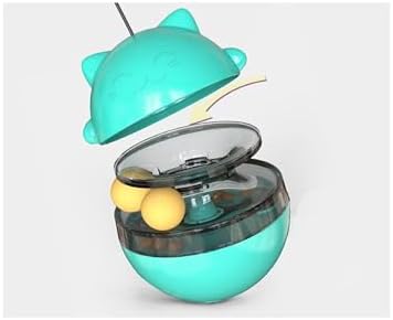 Interactive Cat Toy Treat Dispenser - Wobble Teaser Ball with Food Feeder and Swivel Wand for Cats & Kittens - Image 4