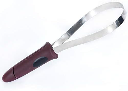 BOTH WINNERS Dual-Sided Shedding Blade with Stainless Steel Blade De-Shedding Tool for All Dog Coat Types- Soft Touch Grip (Burgundy) by BOTH+WINNERS
