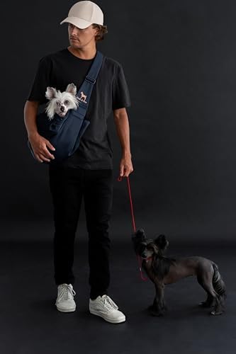 Noah & Paw Dog Sling Carrier for Small Dogs 5-18lb, Dog Sling for Small Dogs and Cats, Dog Carrier with Adjustable Padded Strap, Premium Twill, Lined with Fur, Double Safety Feature, Machine Washable - Image 3