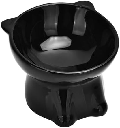 Ceramic Raised Cat Bowls ,Tilted Elevated Cat Food Bowl for Indoor,Anti Vomiting & Protect Pet's Spine ,Pet Feeder Dish for Flat Faced Cats and Kitten (Pink) - Image 7