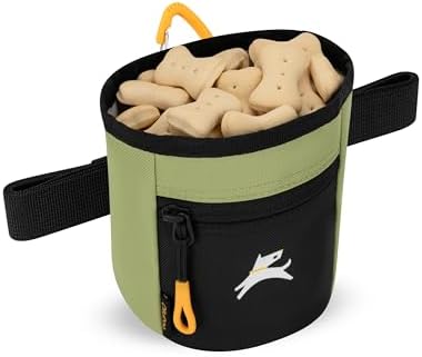 OllyDog, Goodie Treat Bag, Dog Treat Training Pouch | Magnetic Closure | 3 Ways to Wear | Hands-Free Waist Belt | Water-Resistant Recycled Vegan Fabric (Palm) - Image 5