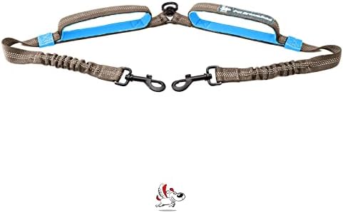 Pet Dreamland Exquisite Leash Coupler for Two Large Dogs with Tangle-Free Swivel. Dual Dog Attachment, Smooth Walks Guaranteed. You Will Absolutely Love This Amazing Gear for 2 Dogs (Grey & Blue) by PetDreamland