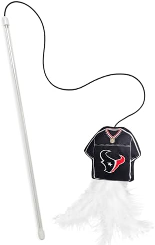 Pets First NFL Houston Texans Team Jersey Wand with CAT NIP, Cat Toy Jersey Shaped Plush Teaser Toy for Cats & Kittens - Interactive Pet Toy for Play & Exercise by PETSFIRST