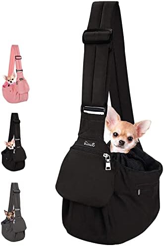 Lukovee Pet Sling, Small Pet Carrier, Hard Bottom Support & Safety Hook by Lukovee