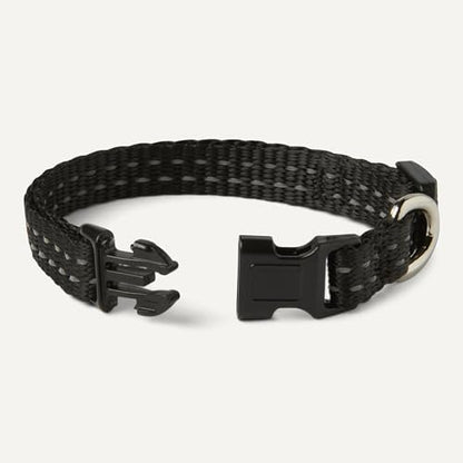 Amazon Basics Reflective Polyester Dog Collar, Adjustable Length 8.7"-13.5", 0.7" W, Quick-Release Buckle for Easy On/Off, Extra Small, Black - Image 3
