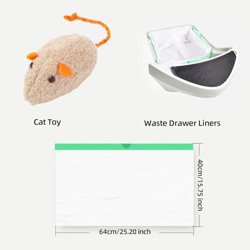 45 Count Automatic Litter Box Bags Liners Compatible with Litter Box Robot 4/5/3, Thick Self-cleaning Cat Litter Box Liners refill with Drawstring Heavy Duty 10-12 Gallons of Capacity - Image 7
