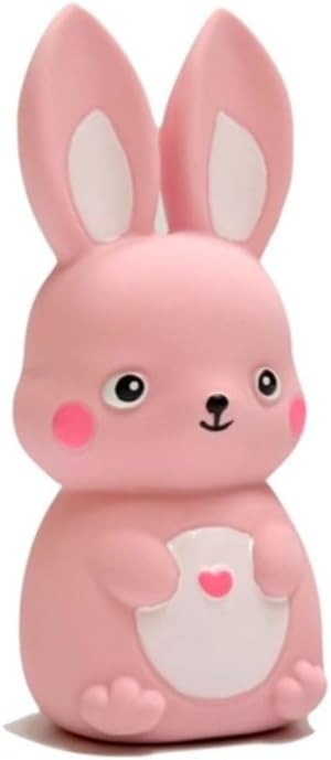 Rubber Squeaky Dog Toys, Latex Dog Squeaky Toys, Easter Bunny Dog Toy, Love Struck Bunny, Small (Pink)