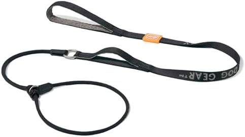 HowGo Slip Lead Dog Leash with 2 Spring-Loaded Stoppers (Black 5.0FT) by HOWGO