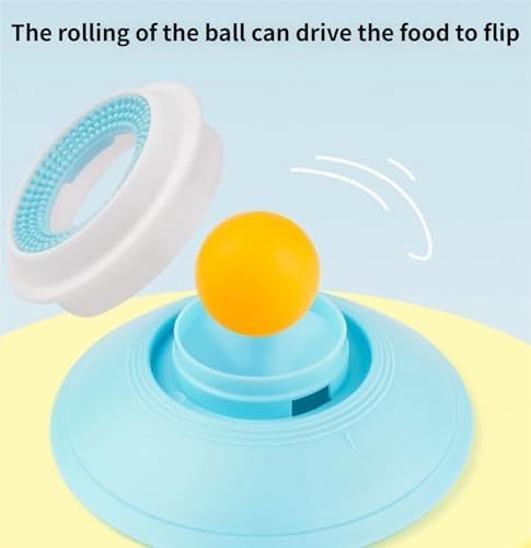 Slow Feeder Cat Bowl, Cat Food Bowl with Cat Lick Ball, Licking A Ball Add More Fun Bowl, Cat Slow Feeder Bowl, Slow Down Eating Speed and Add More Fun for Your Cats. - Image 6